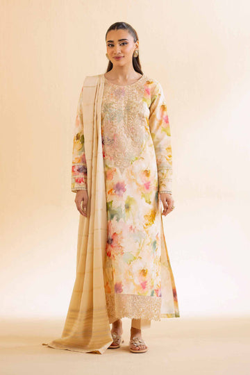 Nishat Linen 3 Piece - Digital Printed Jacquard Embroidered Suit - 42501301 Online Shopping